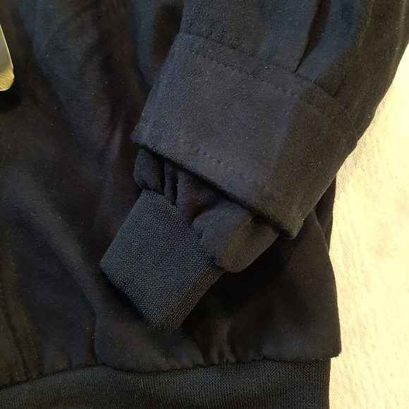 Zero Restriction boys 4 or xs microsuede windshirt navy blue New - Picture 2 of 7